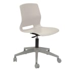 KFI Studios Lola Swivel Office Chair With 5 Star Caster Base, Moonbeam